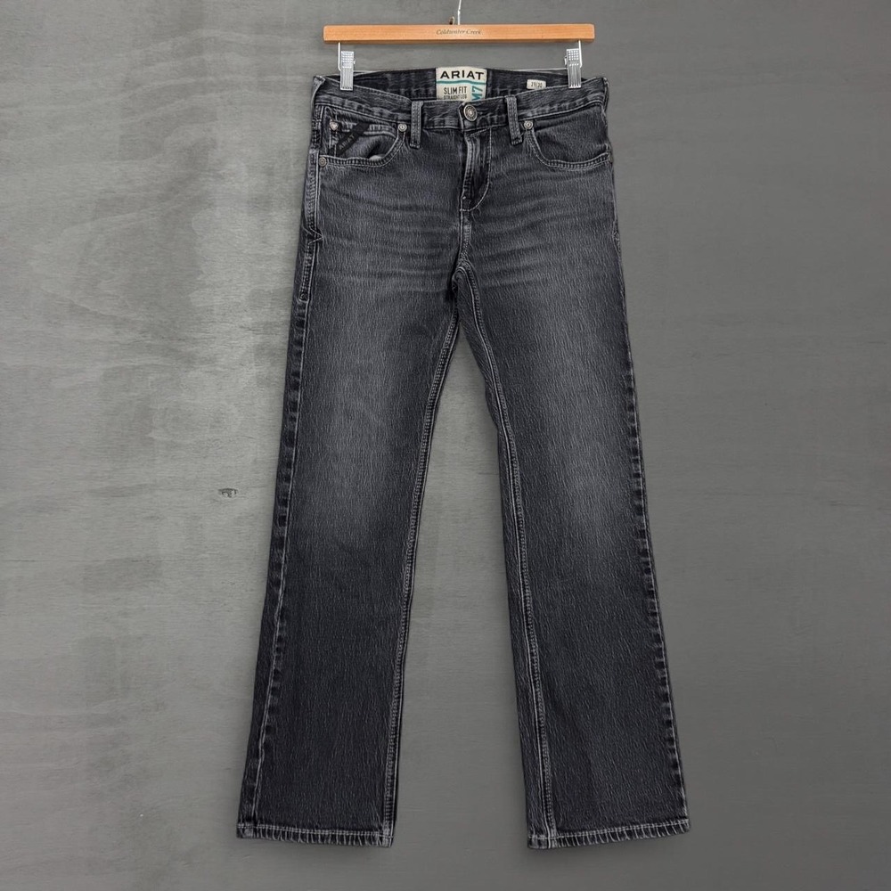 Ariat M7 Slim Fit Straight Leg Jeans Black Faded Denim 29 x 30